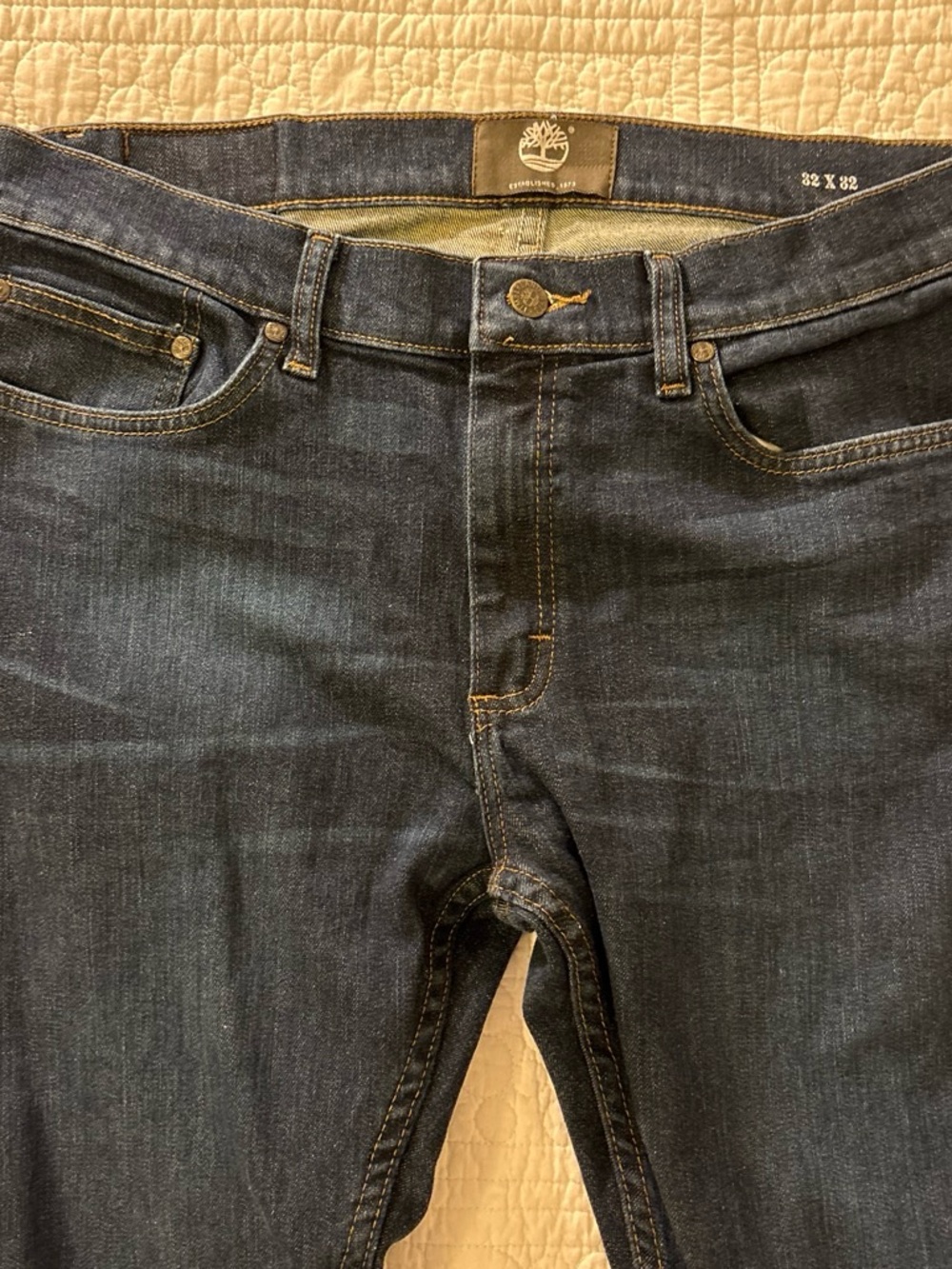 Timberland Men's Slim Straight Dark Blue Denim Jeans